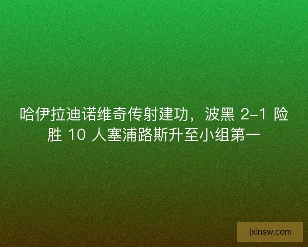 哈伊拉迪诺维奇传射建功，波黑 2-1 险胜 10 人塞浦路斯升至小组第一